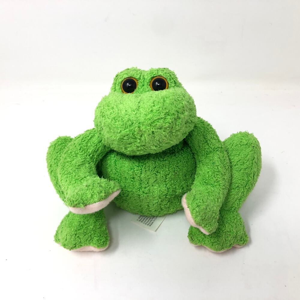 Animal Alley Green Frog Beanie Plush 2000 Commonwealth 6" Stuffed Animal